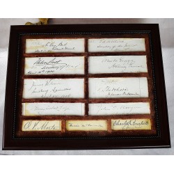 Signatures of President William McKinley's Cabinet and Notable Political Figures, circa 1877-1900